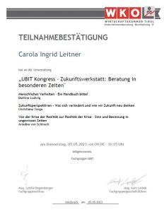 UBITTeilnahmebestätigung